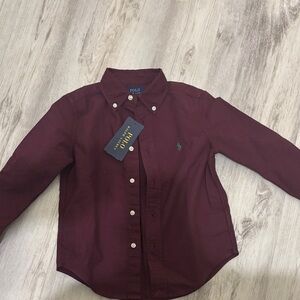 Polo by Ralph Lauren Kids Maroon Button Down Shirt